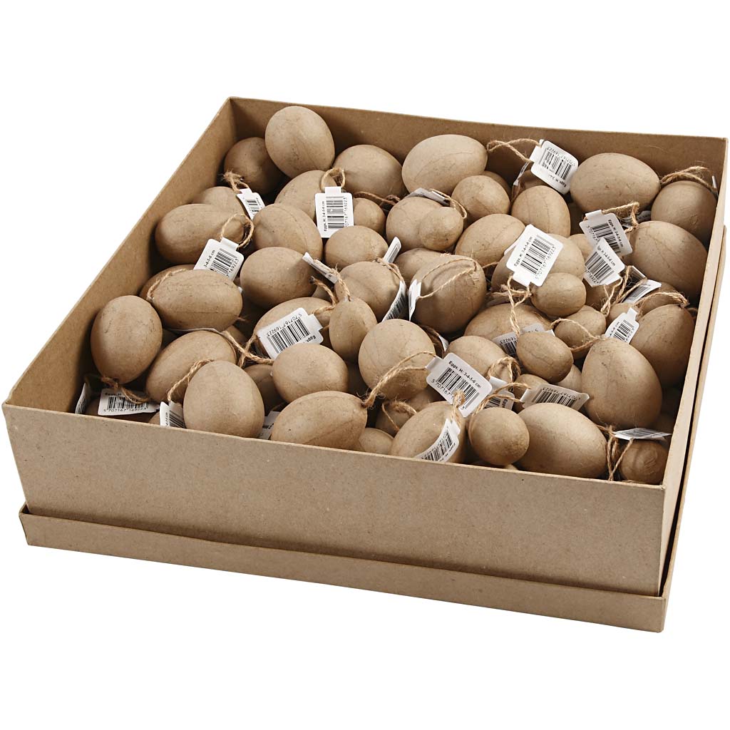Creativ Company Pappmaché-Eier, 140 Stück.