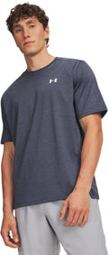 Under armour ua tech vent ss-blu heren sportshirt - midnight navy - wit