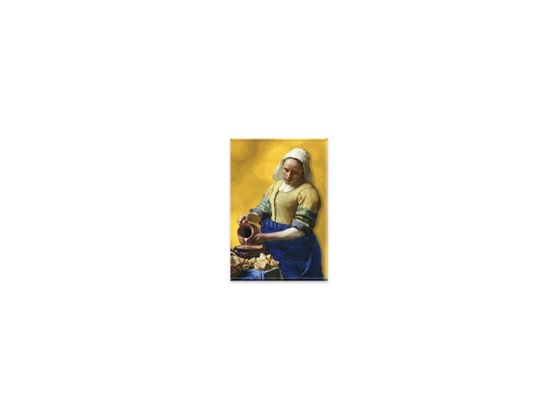 Magneet vermeer het melkmeisje 8x5,5cm
