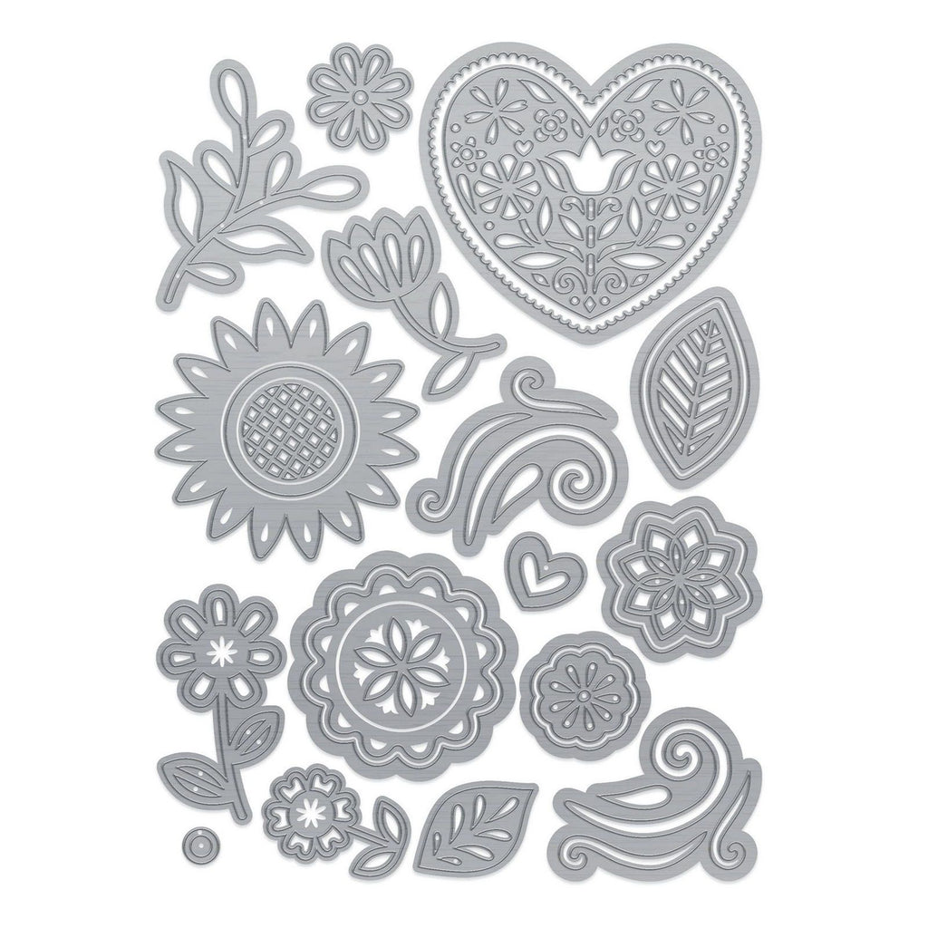 Tonic studios • die set folksy floral embellishment