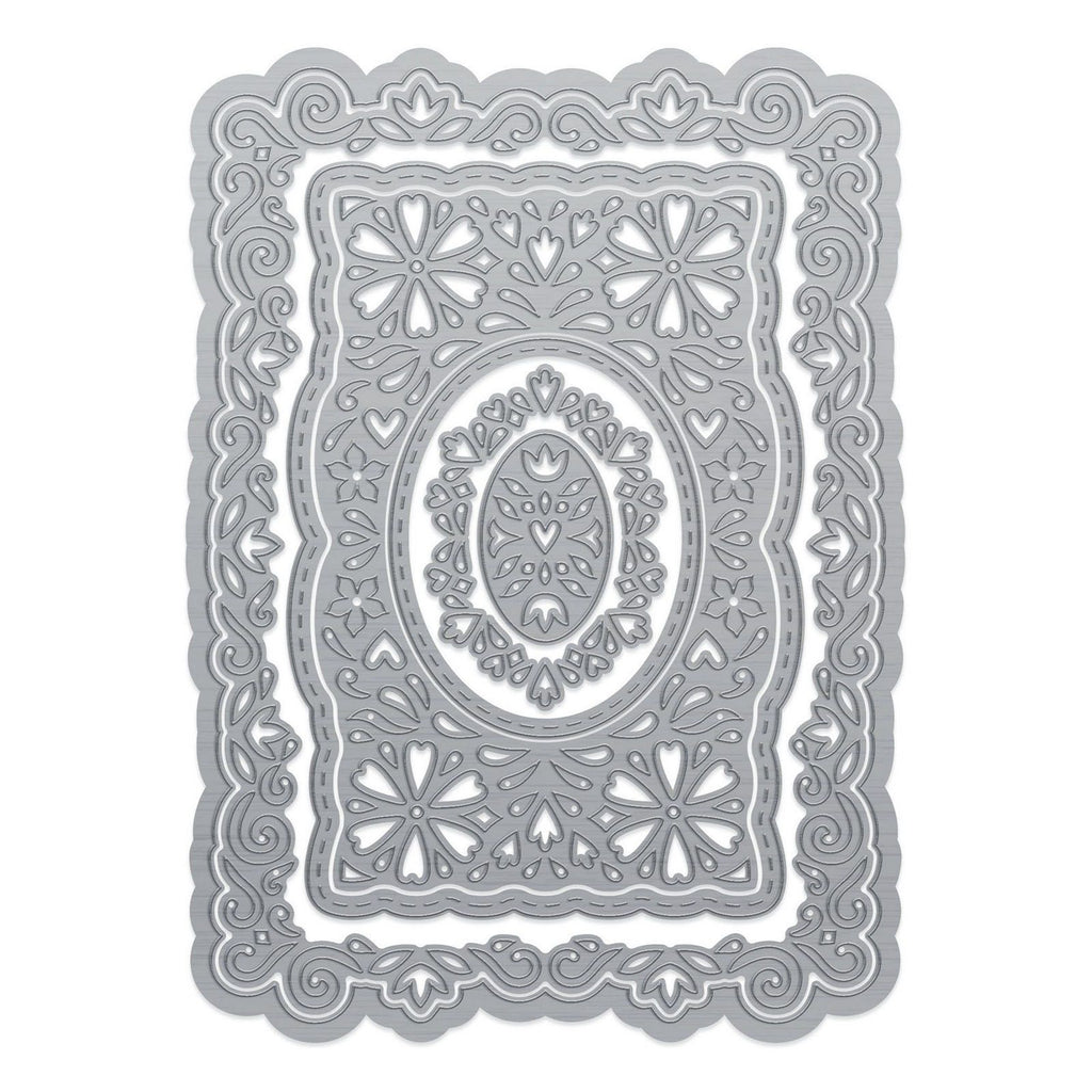 Tonic studios • die set folksy floral primrose frames