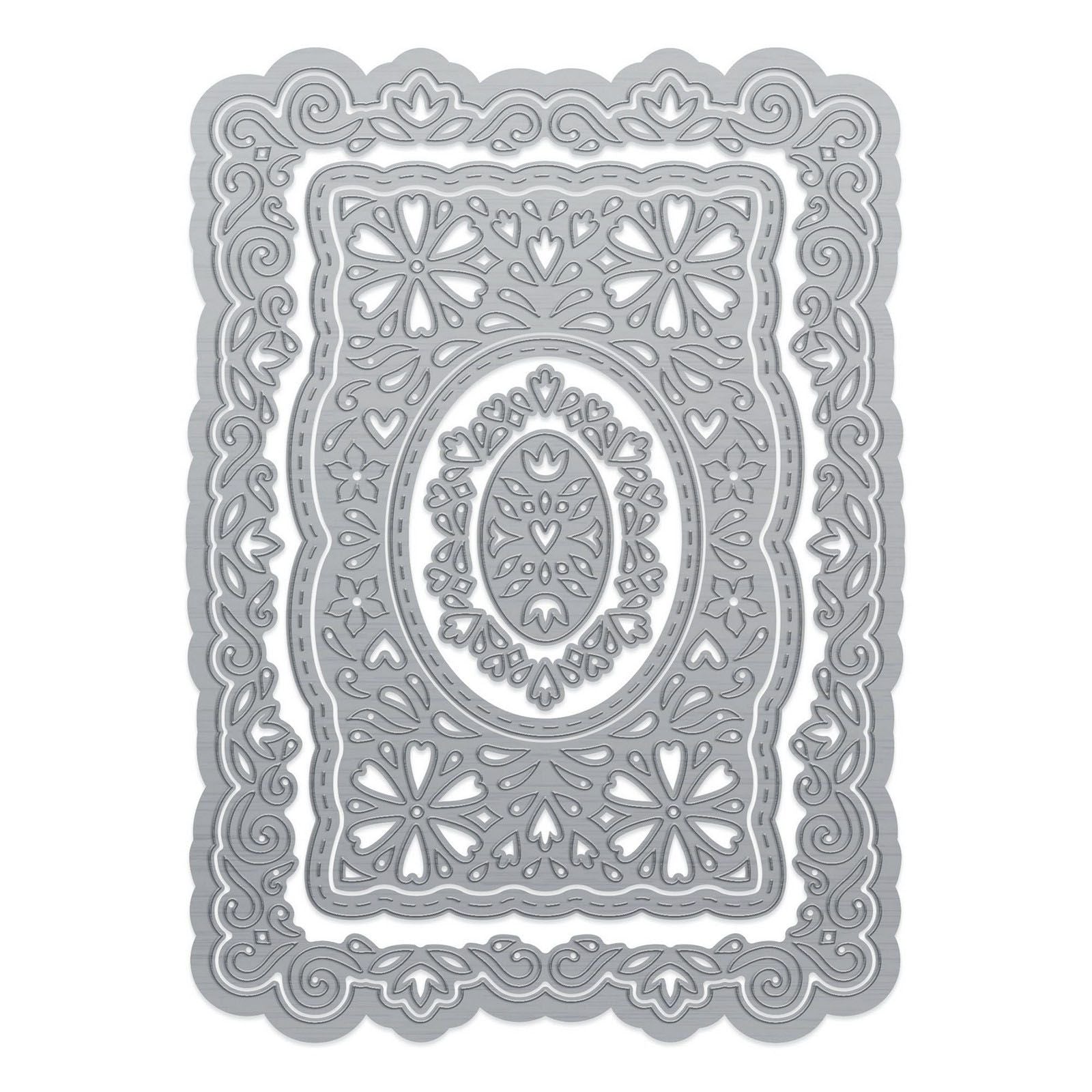 Tonic studios • die set folksy floral primrose frames