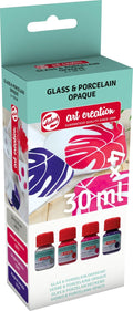 Talens art creat.glas Porzellan opak 4 x 30ml rosa silber