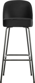 Woood vogue barstoel - velvet - zwart - 103x50x55