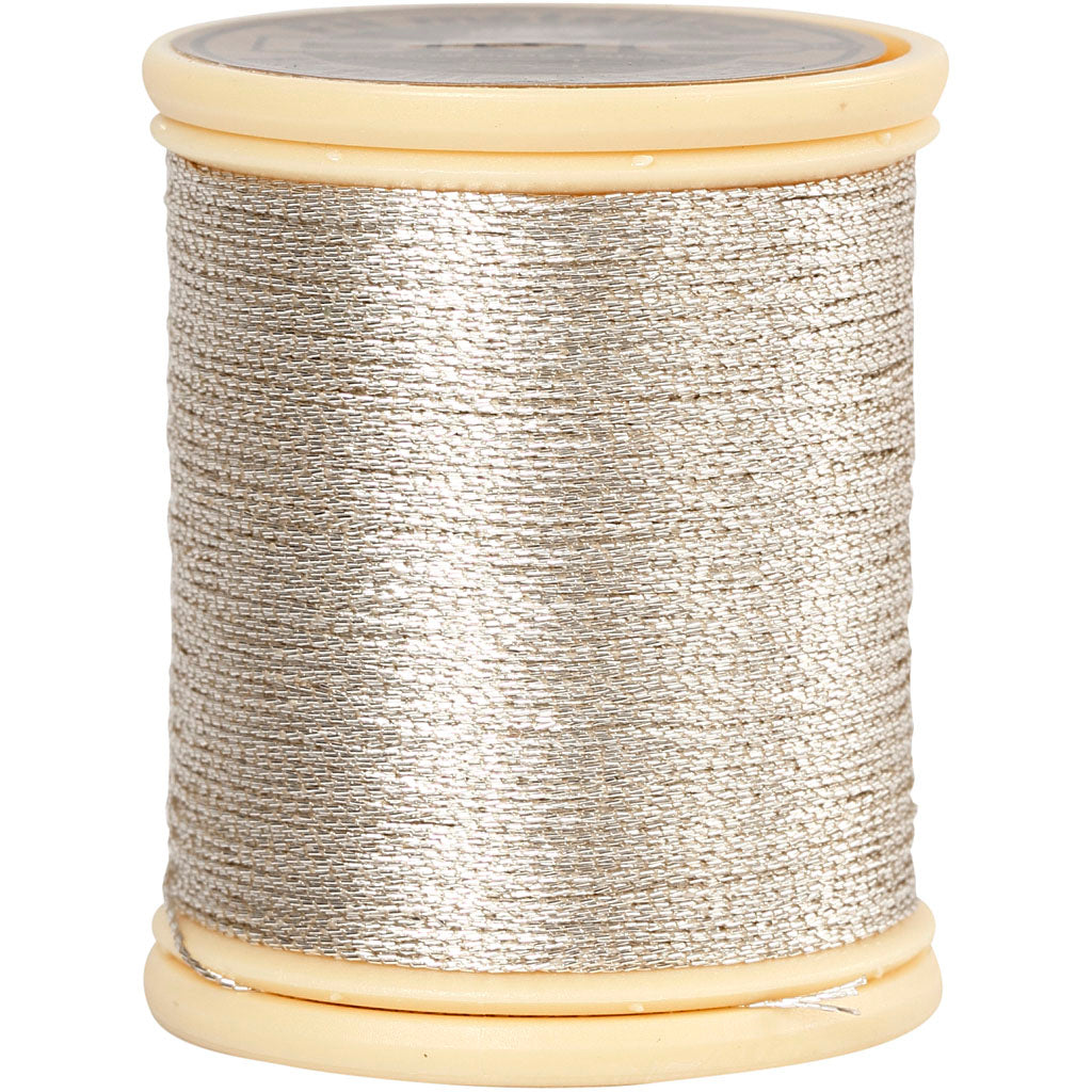 Creotime dmc metallic draad zilver, 40m