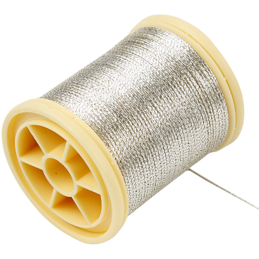 Creotime dmc metallic draad zilver, 40m