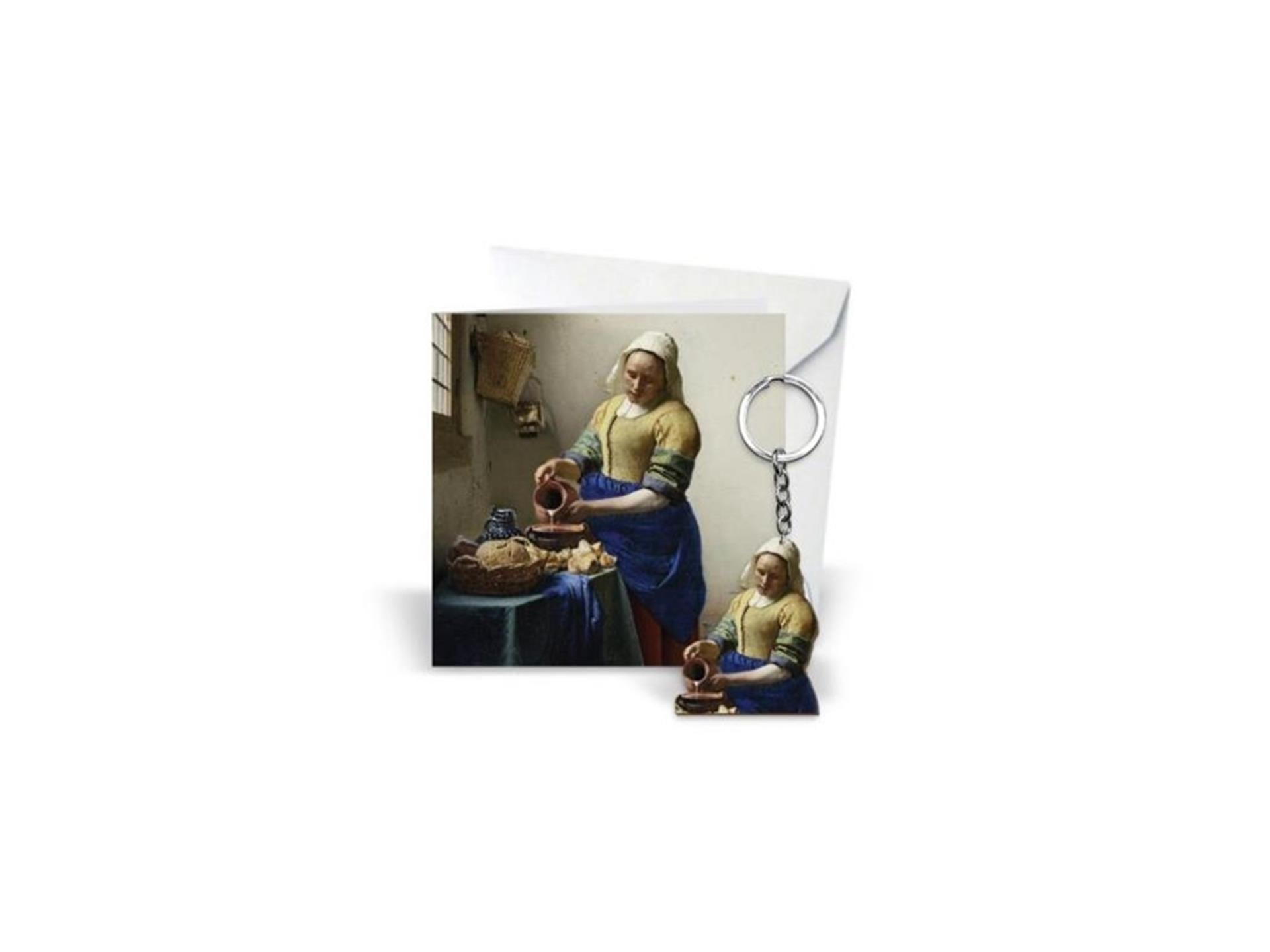 Het melkmeisje giftcard + sleutelhanger
