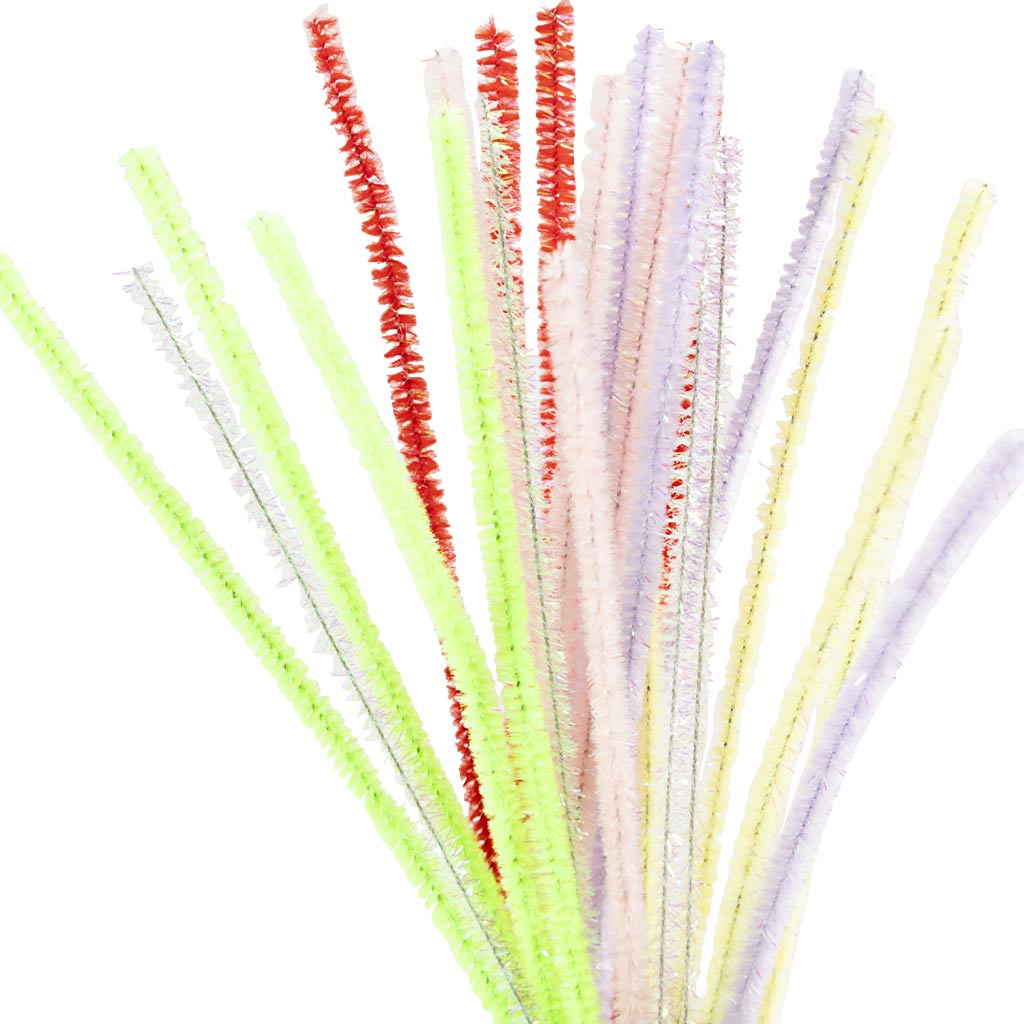 Creativ company chenille draad pastelkleuren, 24st.