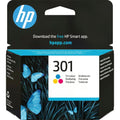 Inktcartridge hp ch562ee nummer 301 cyaan geel magenta