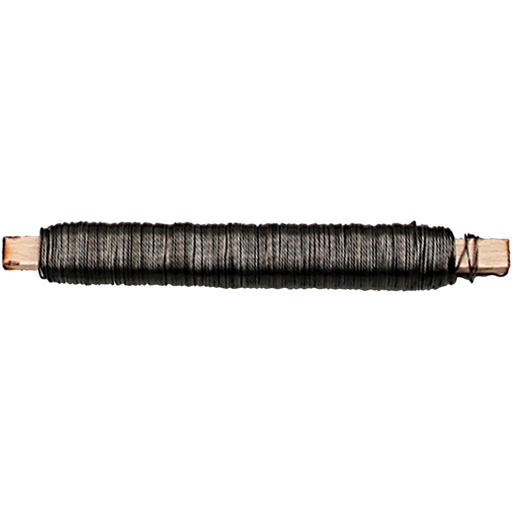 Blumendraht von Creativ Company, schwarz, Rolle 50 Meter