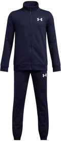 Under armour ua rival knit track suit-blu jongens trainingspak - midnight navy - midnight navy - wit