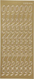Creativ company stickers goud - cijfers - zelfklevende-stickers - feest scrapbooking - diy-plakstickers - 10x23 cm - 1 stickervel