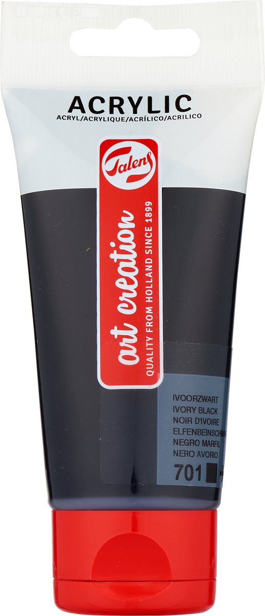 Talens Art Creation Acrylfarbe Tube 75ml Elfenbeinschwarz 701