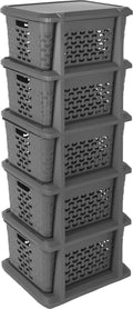 Branq - ladesysteem - kast met 5 manden - 24 x 29,5 x 80 cm - donkergrijs