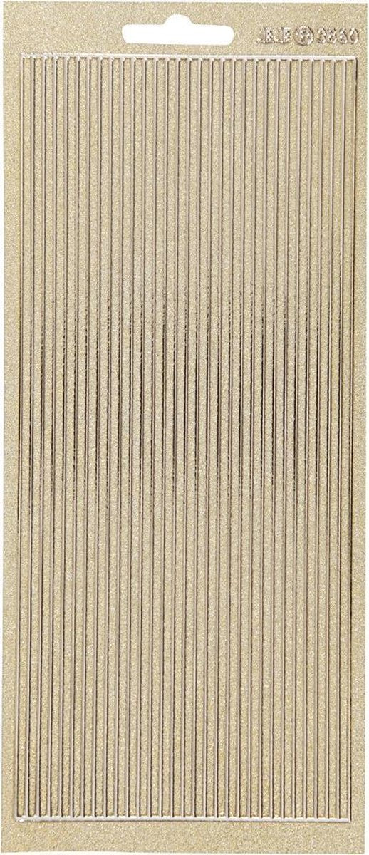 Creativ company creotime foliestickers rand shine 30 stuks goud 21 cm