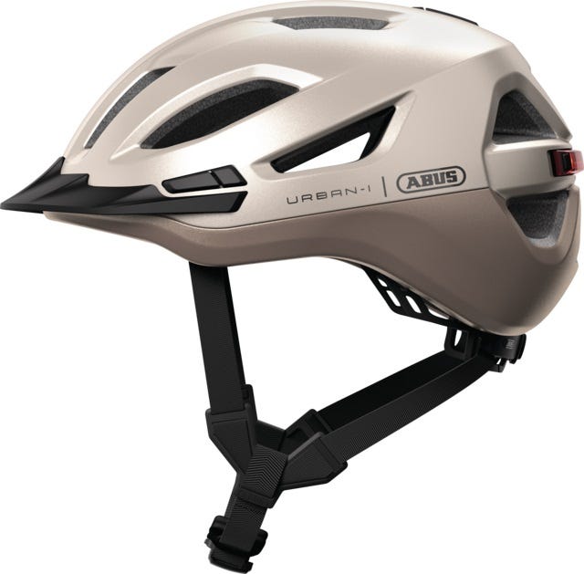 Abus fietshelm urban-i 4.0 ace champagne gold s - 51-55 cm - goud - geschikt voor gebruik op elektrische fietsen - stadsfietsen - 260 g