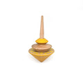 Houten tol geom geel. 8 x 5 x 15 cm. 5+ | 6 stuks