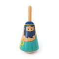 Griekse houten tol: poseidon. 3,5x3,5x8