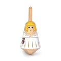 Griekse houten tol: athena. 3,5x3,5x8
