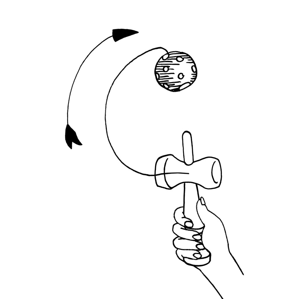 Goki kendama rood. 17 cm. 4+