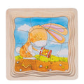 Goki houten lagenpuzzel - moestuin, 53st.