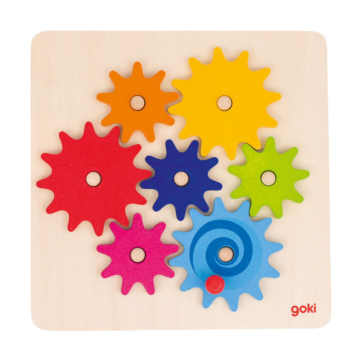 Goki houten tandwiel spel. 8 delig. 3+