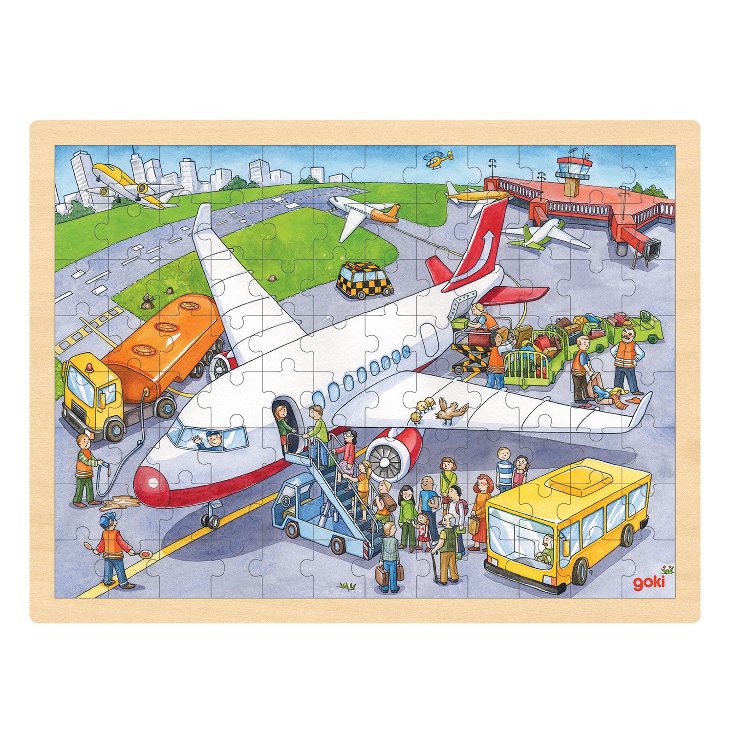 Goki Puzzle Flughafen, 96 Teile.