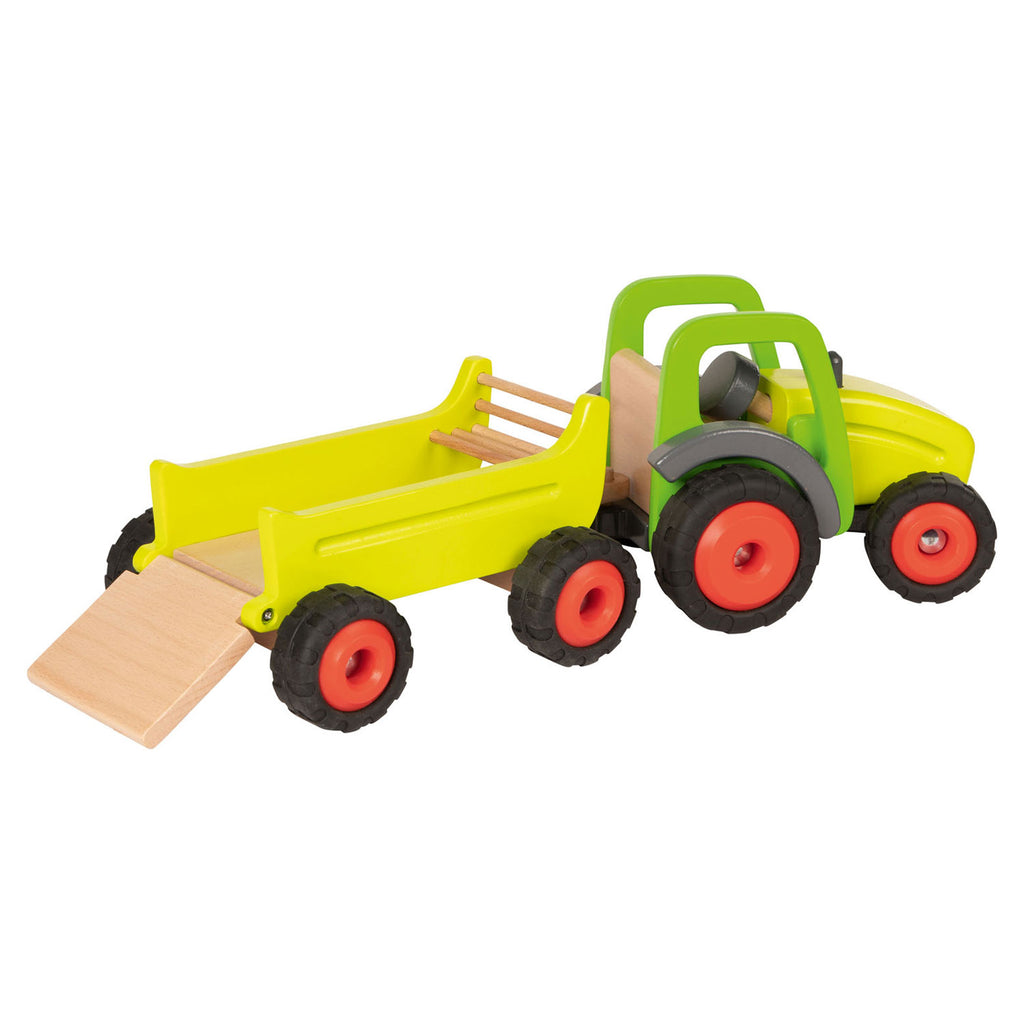 Goki Holztraktor mit Anhänger