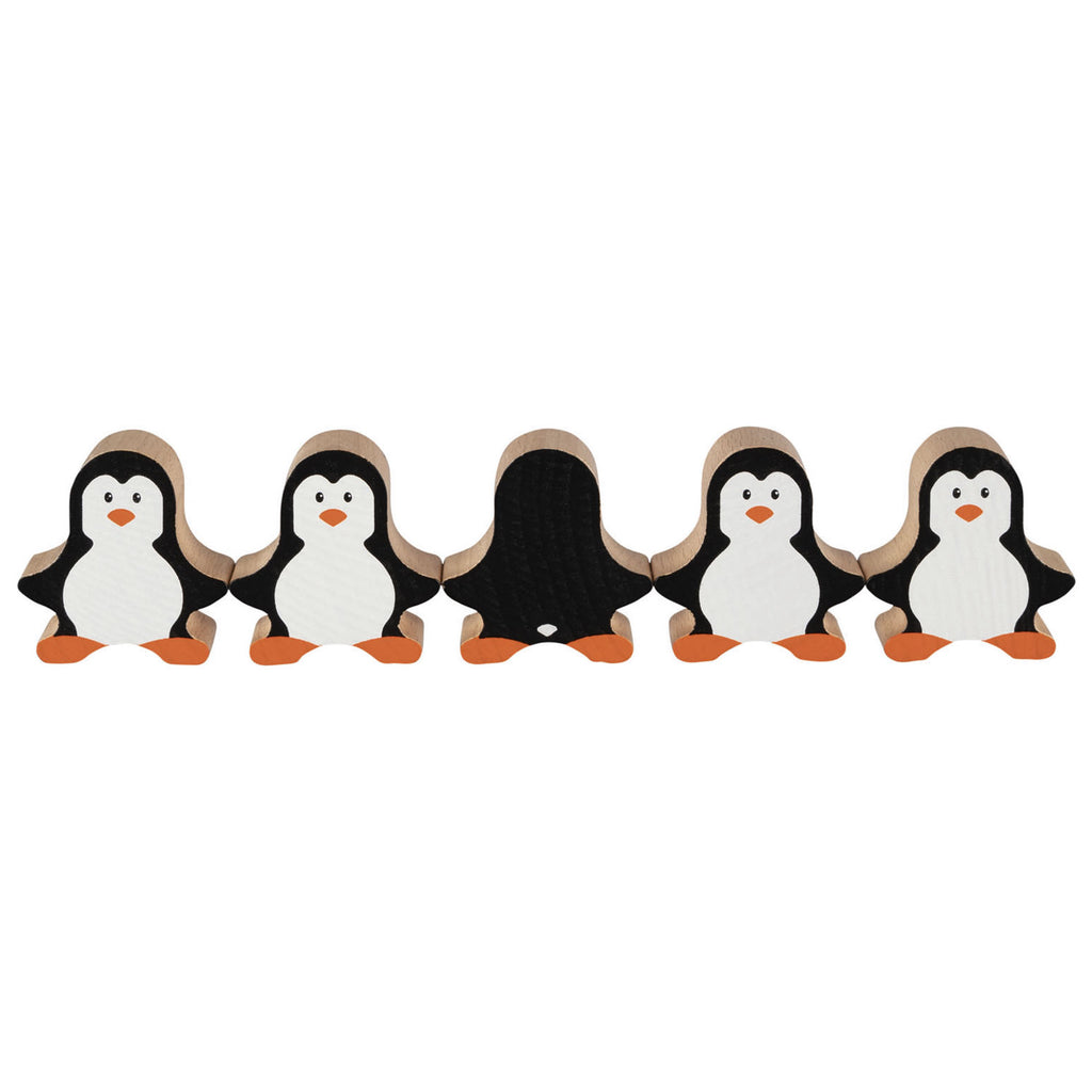 Goki houten stapelspel pinguin