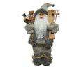 Decoris kerstman h45cm grijs polyester