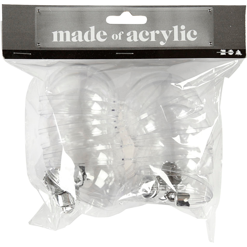 Creativ Company Deko Bälle transparent 6 cm, 8 Stk.