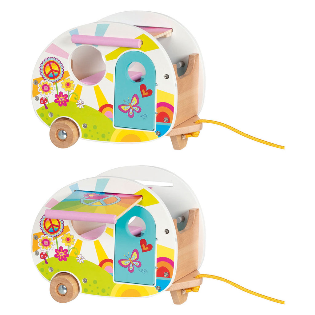 Goki houten happy campers caravan speelgoed