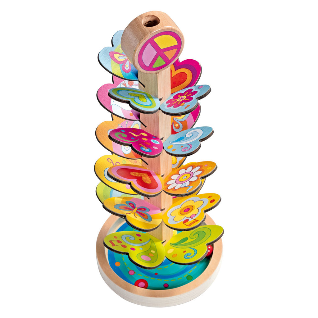 Goki knikkerspel geluidswaterval kleurrijk speelgoed voor kinderen.
