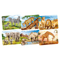 Goki Mini-Holzpuzzle – Wildtiere, 24 Teile.