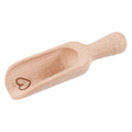 Goki Mehlschaufel aus Holz, herzförmig, klein, 10 cm