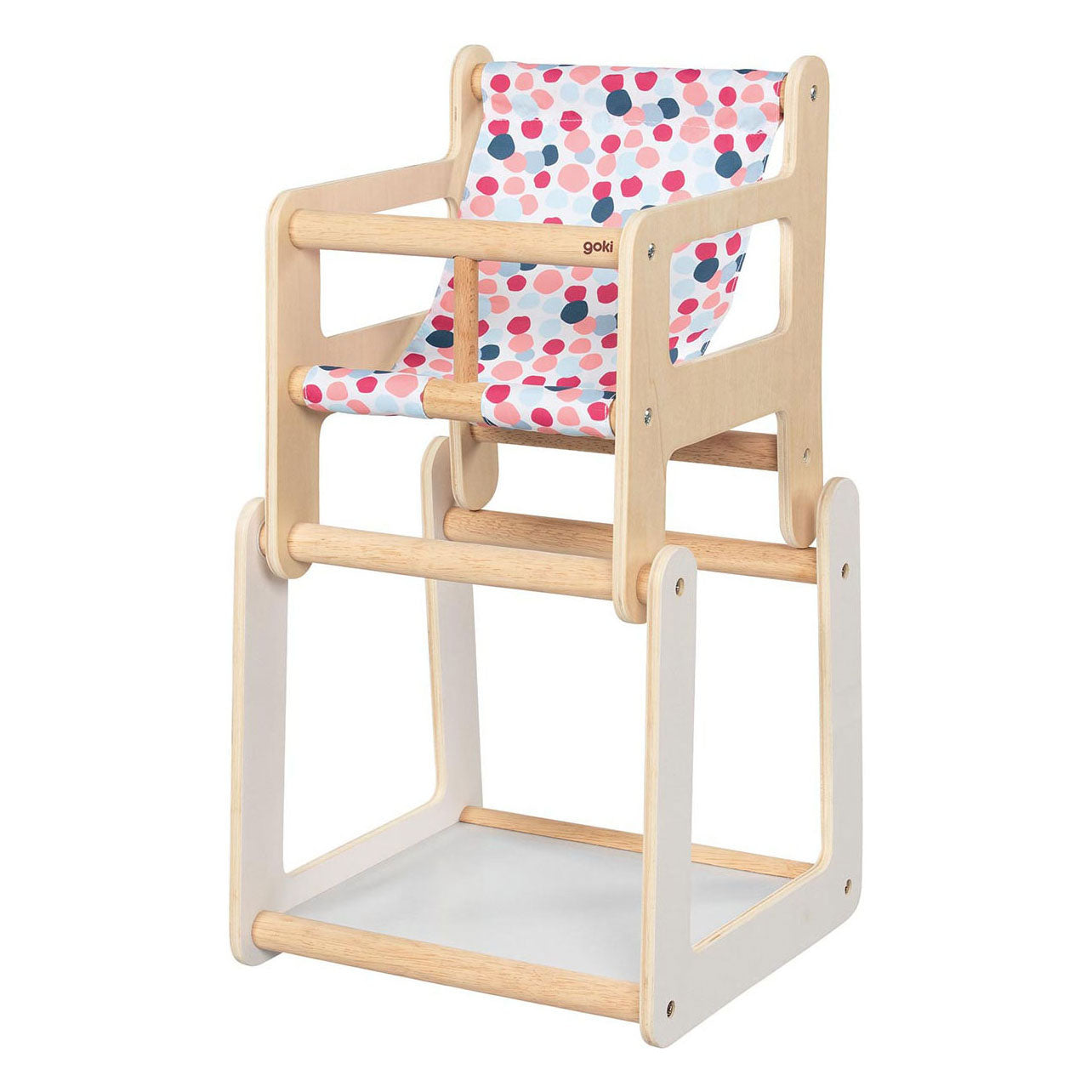 Goki Puppenstuhl aus Holz mit Tisch 2 in 1