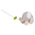 Goki Holzelefant zum Ziehen mit Blatt