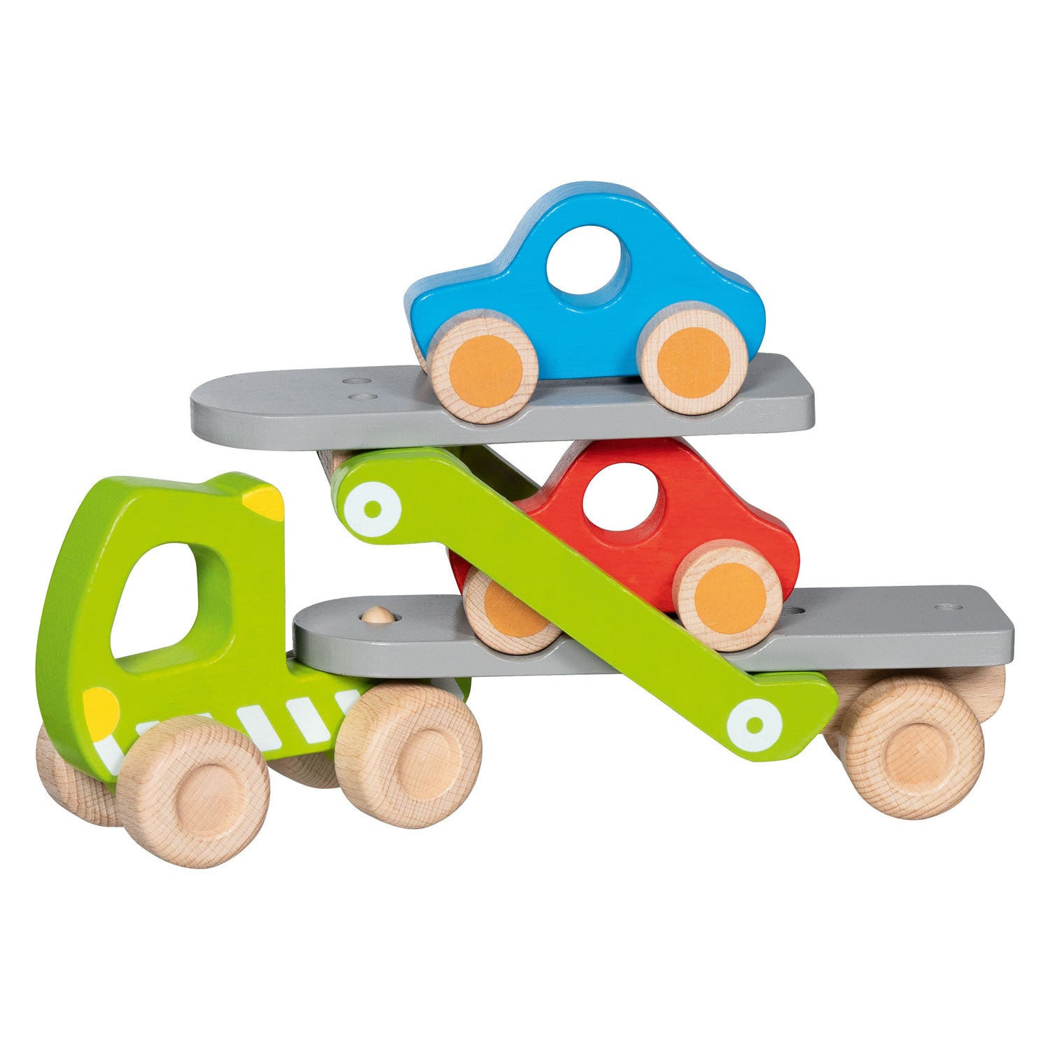 Goki-Holzautotransporter mit 2 Fahrzeugen