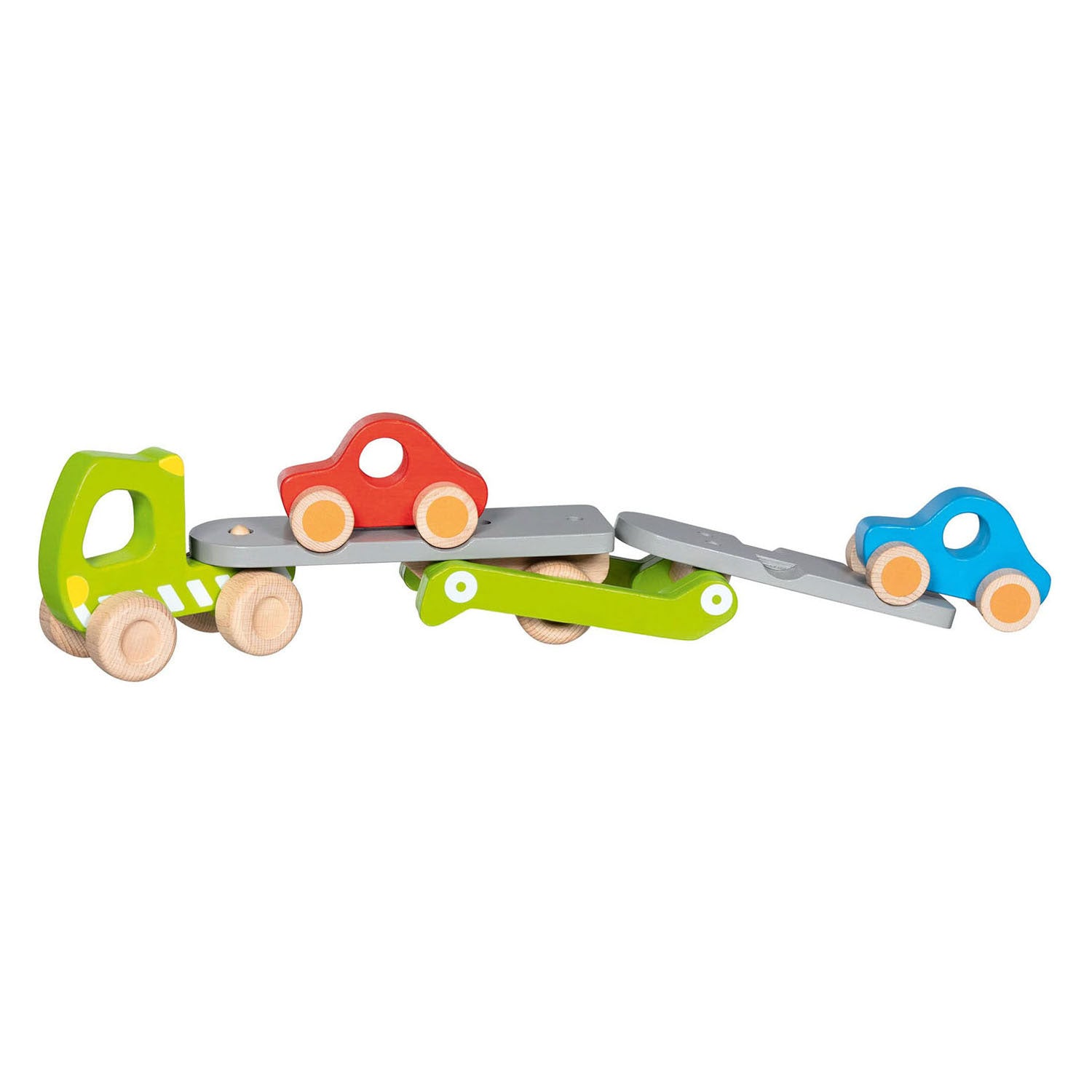 Goki-Holzautotransporter mit 2 Fahrzeugen