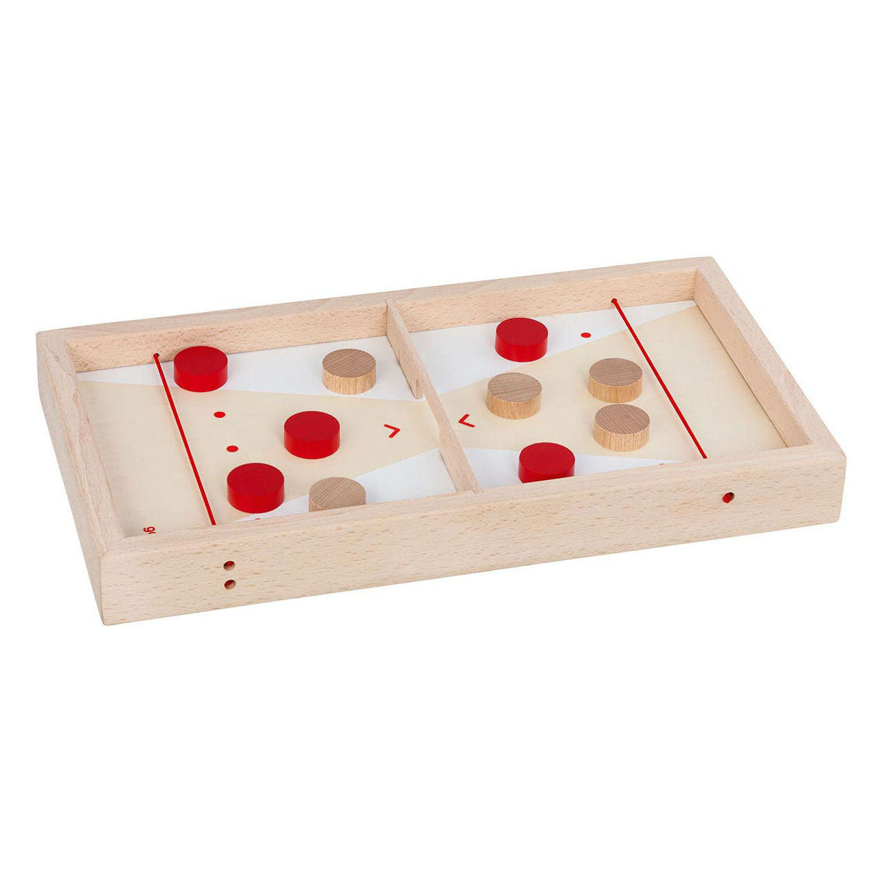 Goki houten puck schieten speeltafel 2in1, 11dlg.