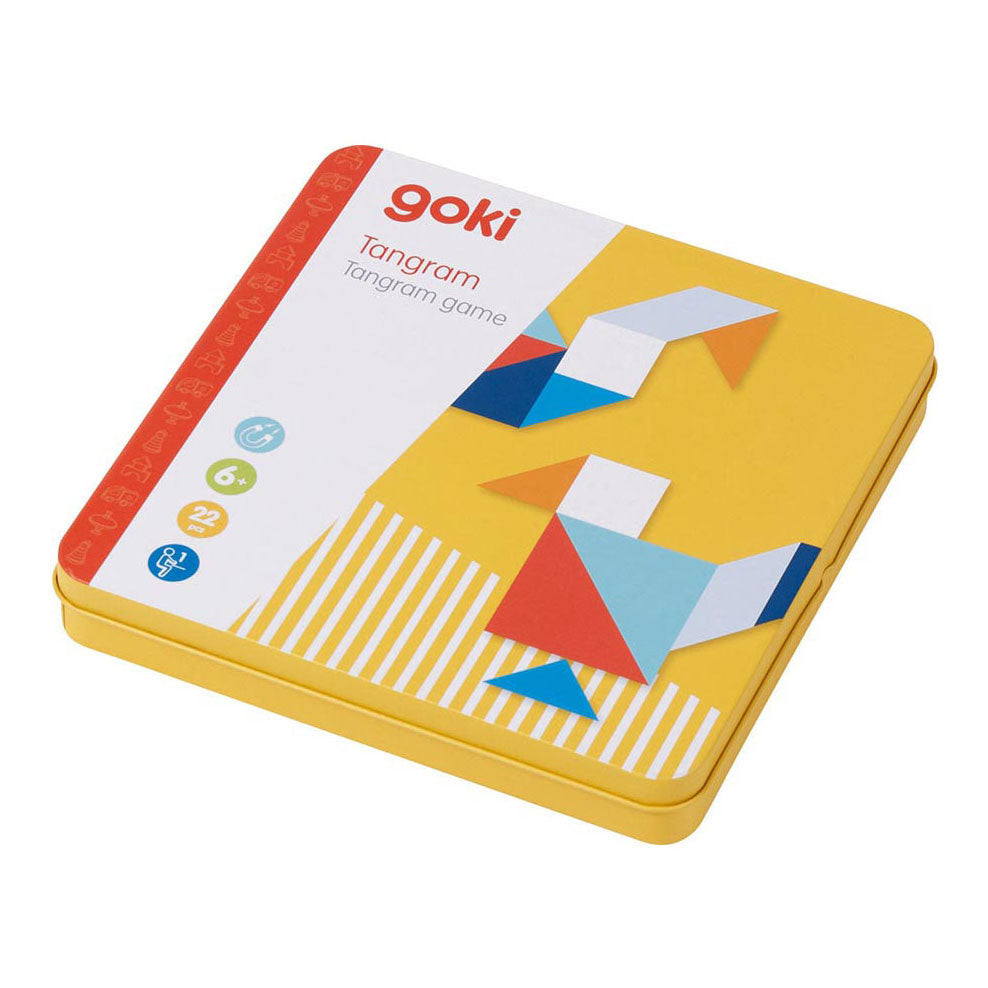Goki Tangram-Spiel aus Holz in der Dose