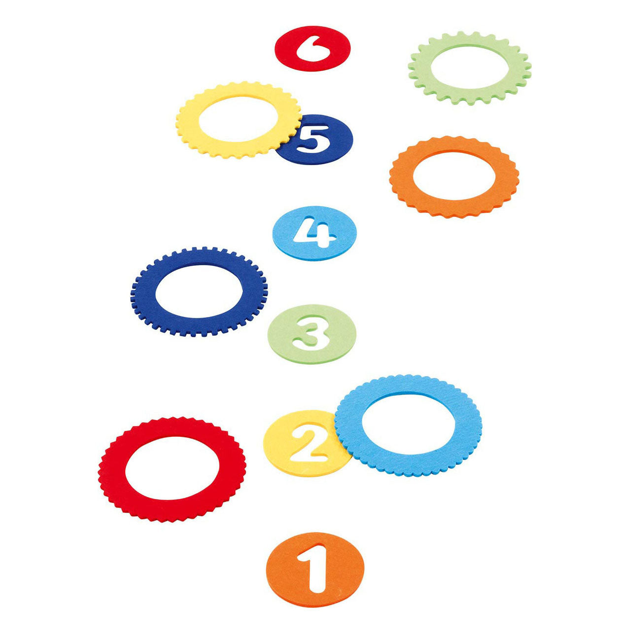 Goki Holzringwurfspiel mit 6 Filzringen