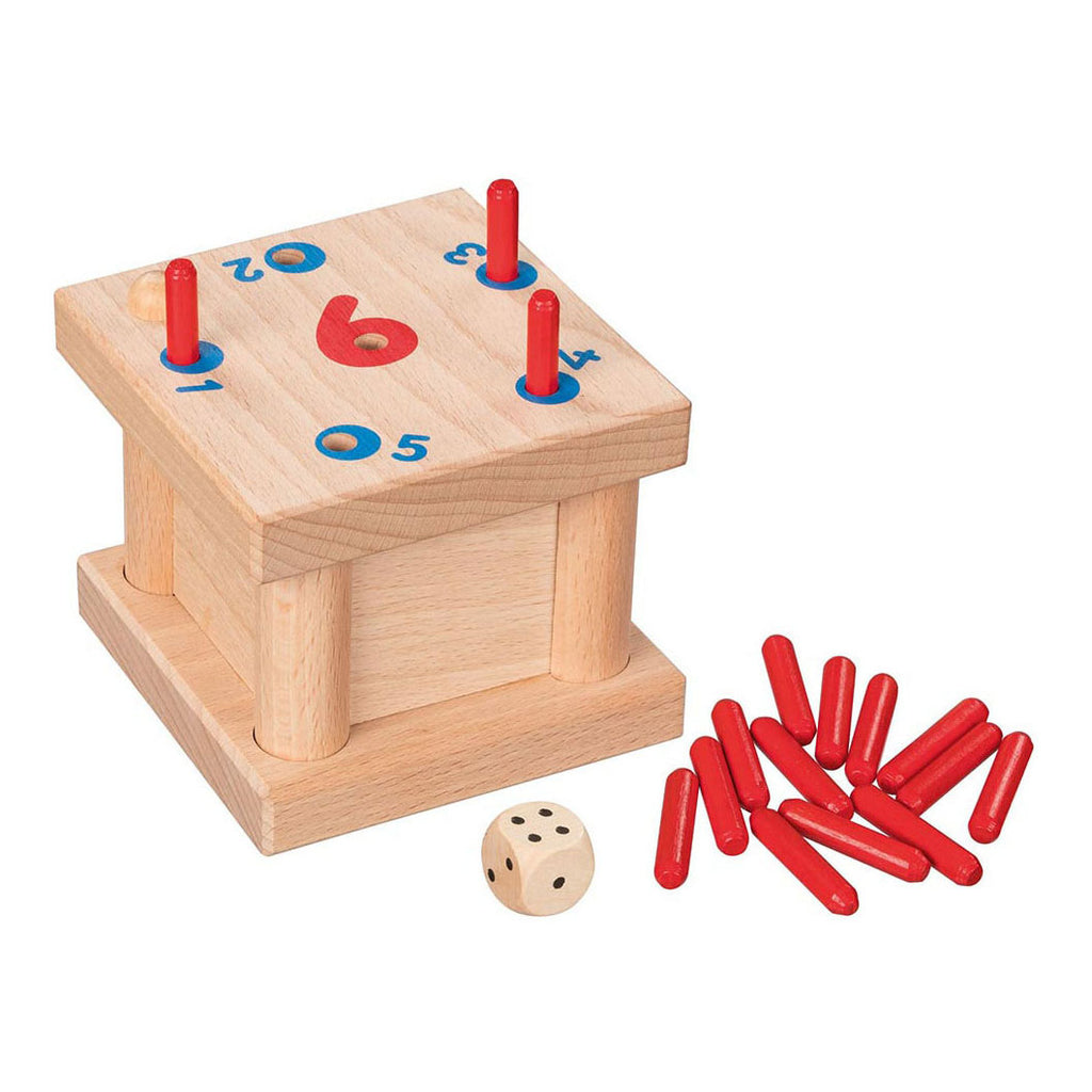 Goki, ein kniffliges Holzspiel mit 6 Pins