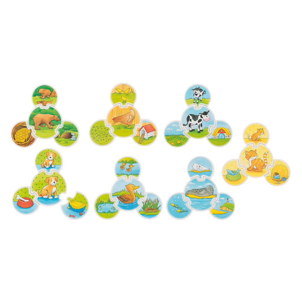 Goki Holzpuzzlespiel Tiere, 28dlg.
