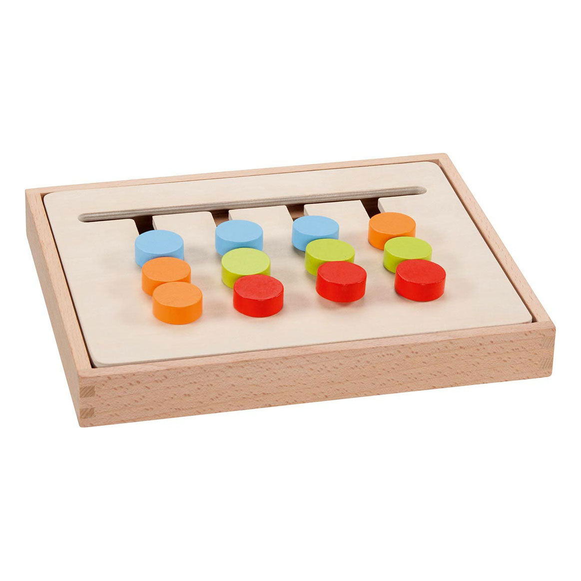 Goki Farbsortierbrett aus Holz in Holzbox