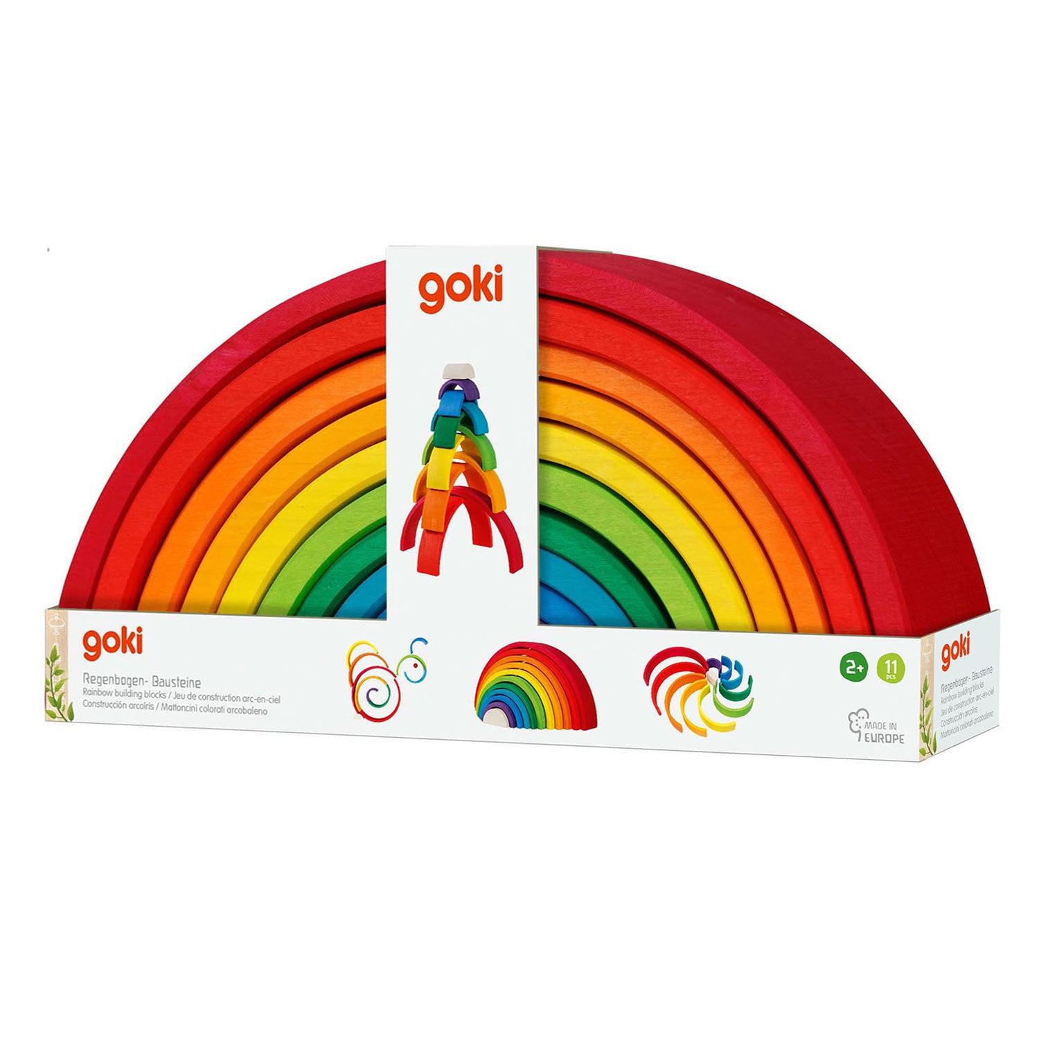 Goki Regenbogen-Bausteine, 11-teilig.
