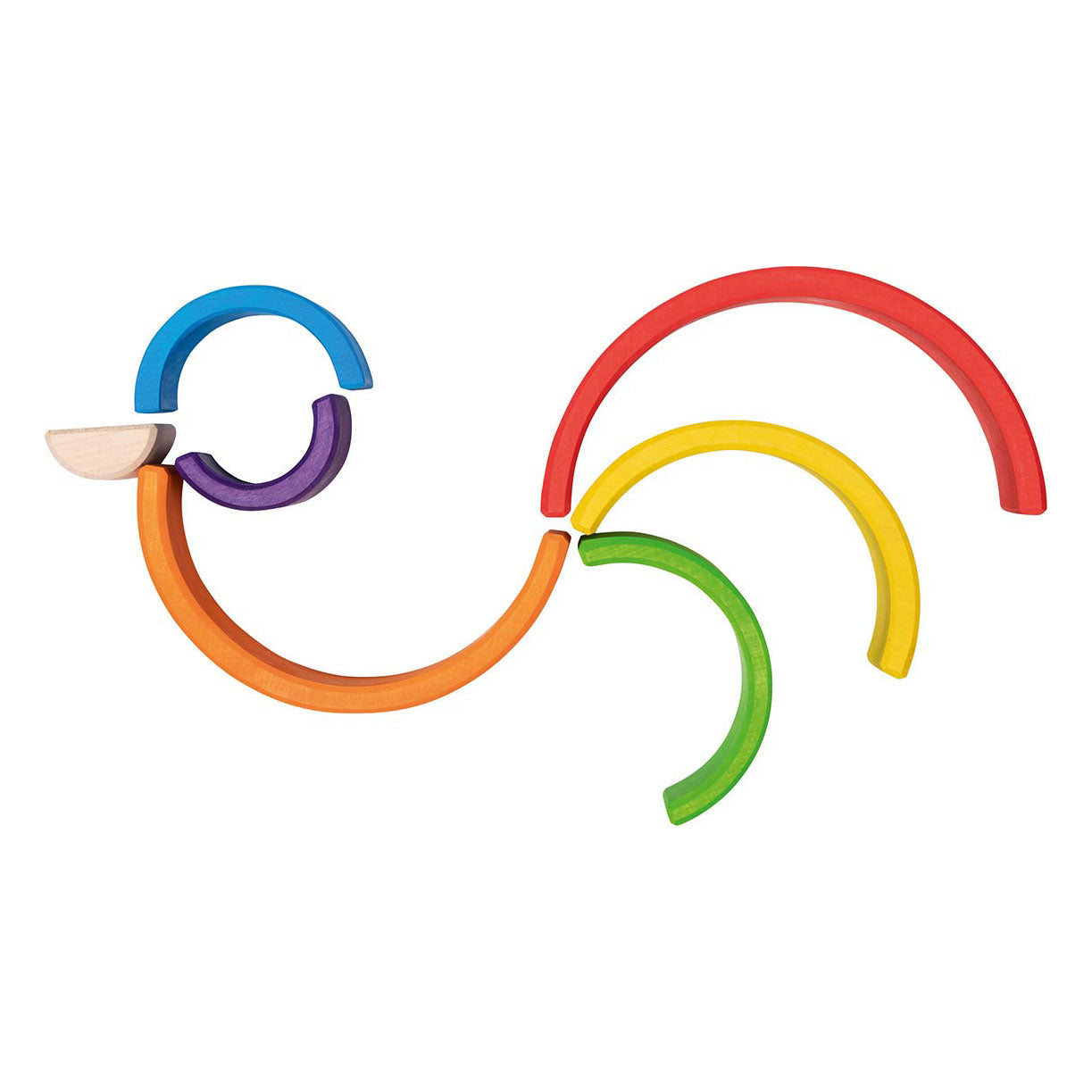 Goki Holzbausteine ​​Regenbogen, 5 Stück.