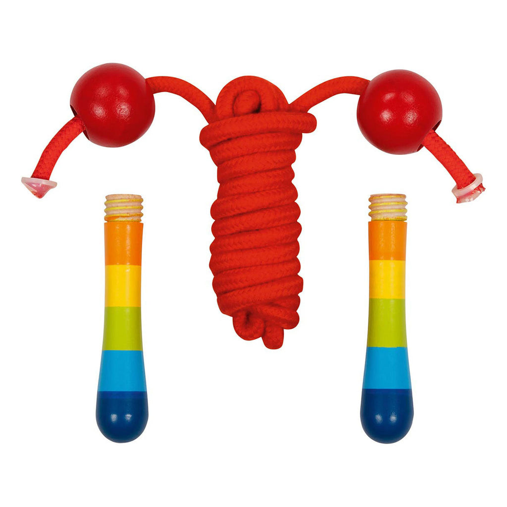 Goki Holzspringseil Regenbogen, 200 cm