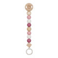 Goki Schnullerkette aus Holz, Herz, rosa