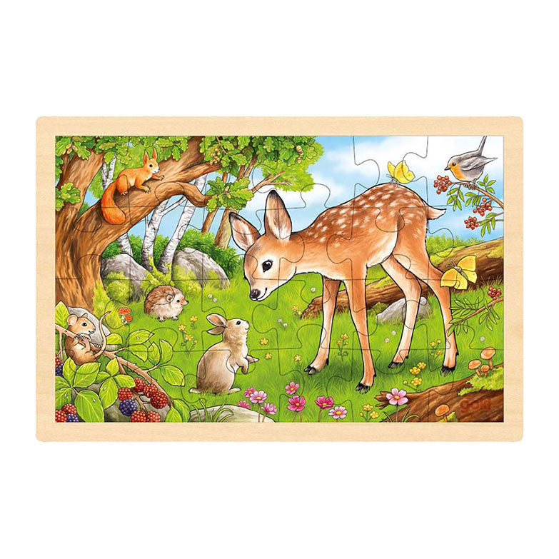 Goki Holzpuzzle Hirsch, 24 Teile.